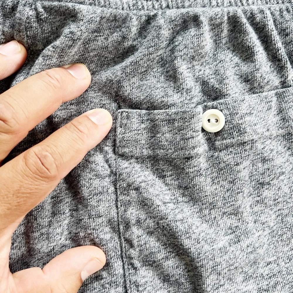 J. Crew Mens Elastic Waist Lounge Shorts in Gray
